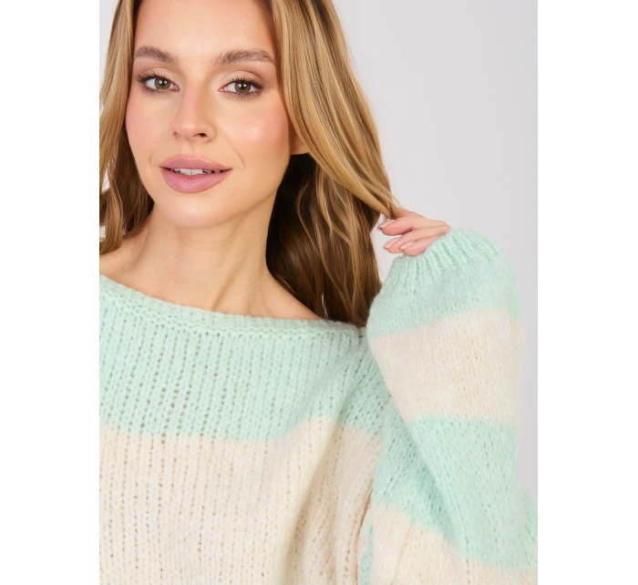 Sweter MI SW model 21958664 mietowy - FPrice Sweter MI SW model 21958664 mietowy - FPrice