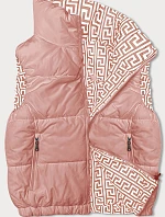 Dámské krátké tričko bez límce růžové (16M9092-51)