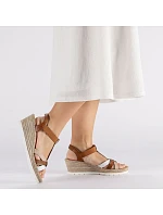 Sandały damskie na brązowe model 22087200 - Rieker Sandały damskie na brązowe model 22087200 - Rieker