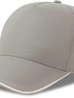 Atlantis Headwear Recy Five Piping 5 panelová sandwich kšiltovka 33.0282 grey/white