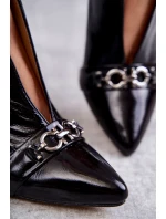 Kožené holínky na sloupku Černe model 21598292 - Maciejka