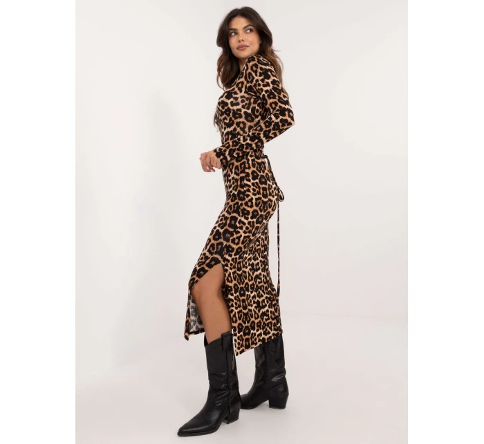 Šaty LK SK černá a béžová model 20556864 - FPrice Šaty LK SK černá a béžová model 20556864 - FPrice