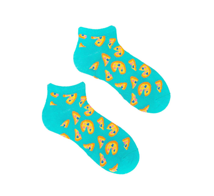 Yoclub Kotníkové ponožky Funny Cotton Patterns Colours SKS-0086U-B300 Tyrkysová