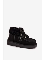 Dámské sněhule D.Franklin z přírodního semiše – černé Dámské sněhule D.Franklin z přírodního semiše – černé