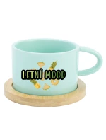 Personalizovaný keramický hrníček Makronka s ovocem a textem 