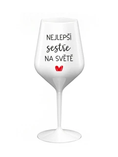 NA  bílá nerozbitná sklenice na víno 470 ml model 21784956 - Giftela