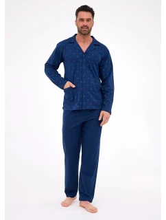 pyžamo model 21466373 dlouhé/r 3XL5XL pánské rozepínací - Cornette