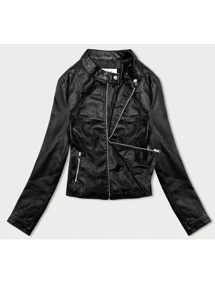 Černá dámská bunda ramoneska se stojáčkem (11Z8052) Černá dámská bunda ramoneska se stojáčkem (11Z8052)