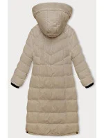 Světle béžová delší dámská zimní bunda model 21246127 - J.STYLE
