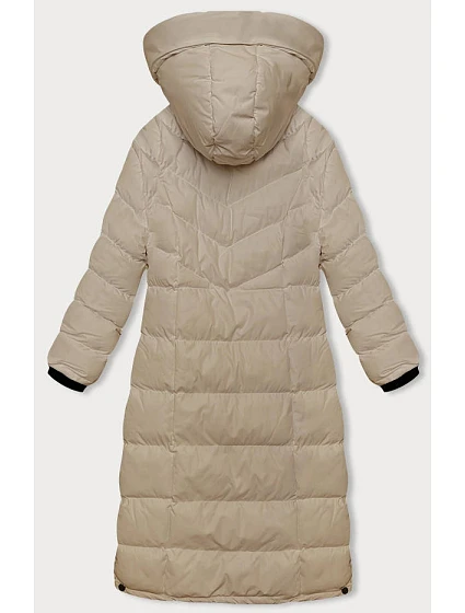 Světle béžová delší dámská zimní bunda model 21246127 - J.STYLE