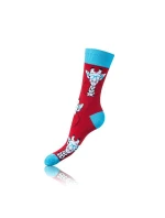 Dárková krabička zábavných crazy ponožek 4 páry CRAZY SOCKS BOX - BELLINDA - světle zelená