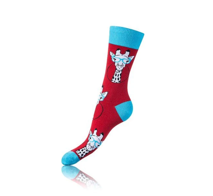 Dárková krabička zábavných crazy ponožek 4 páry CRAZY SOCKS BOX - BELLINDA - světle zelená