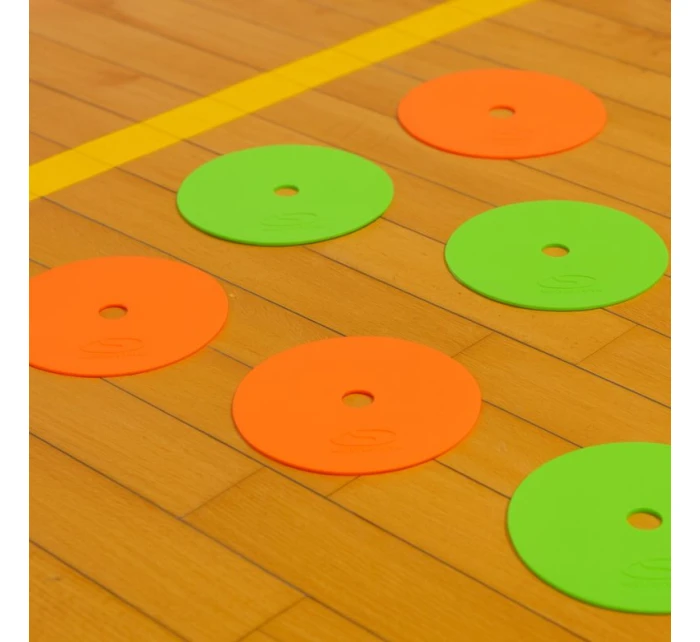 Ploché značky kulaté 15 cm  zelené oranžové sport model 21406065 - SMJ