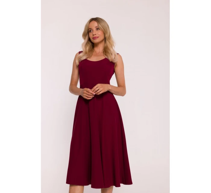 Šaty Fit &  bordó model 21470686 - STYLOVE
