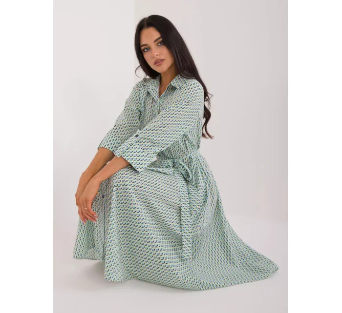 Dámské šaty LK SK 509673.13 bílo-zelené - FPrice