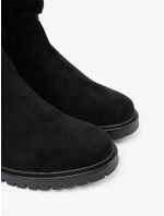 Komfortní  kotníčkové boty dámské černé Obcas