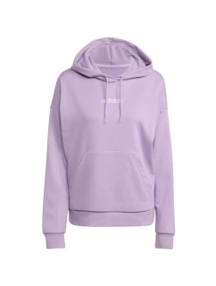 Dámská mikina adidas Essentials Linear French Terry Hoodie purple JY0036