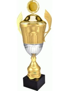 Zlatý kovový hrnek s víčkem 4128/BP