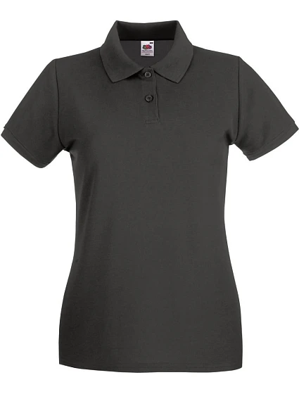 Fruit of the Loom Lady-Fit Premium Polo Dámské piqué polo 16.3030 light graphite Fruit of the Loom Lady-Fit Premium Polo Dámské piqué polo 16.3030 light graphite