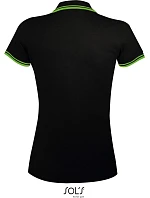 SOL'S Pasadena Women Dámské piqué polo 25.0578 black/lime SOL'S Pasadena Women Dámské piqué polo 25.0578 black/lime