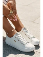 Dámské Tenisky Z Eko Kůže Big Star RR274748 Bílé Dámské Tenisky Z Eko Kůže Big Star RR274748 Bílé