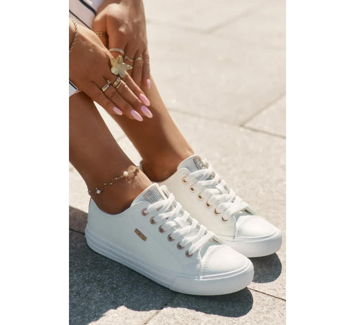 Dámské Tenisky Z Eko Kůže Big Star RR274748 Bílé Dámské Tenisky Z Eko Kůže Big Star RR274748 Bílé