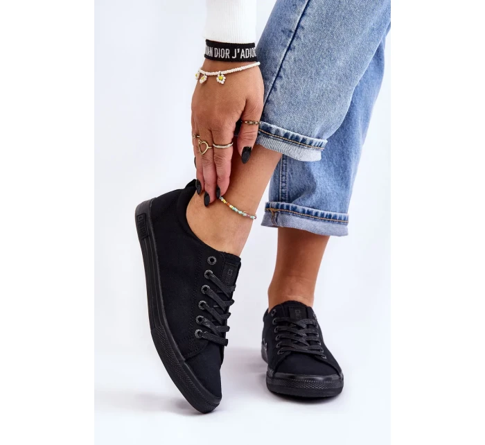 Dámské hladké nízké tenisky Big Star LL274057 Černá