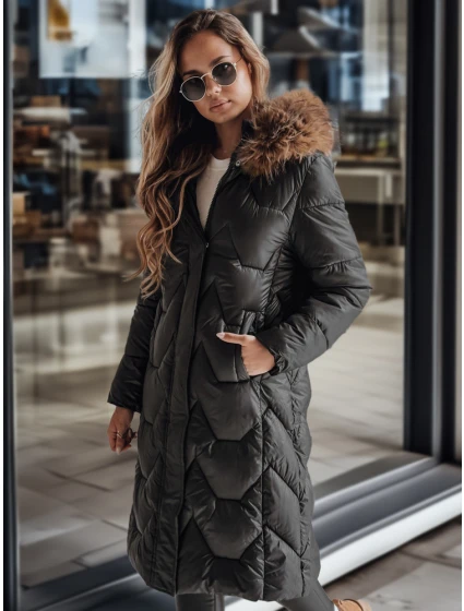 Dámská prošívaná dlouhá bunda WINTERACT černá FashionStreet TY4778 Dámská prošívaná dlouhá bunda WINTERACT černá FashionStreet TY4778