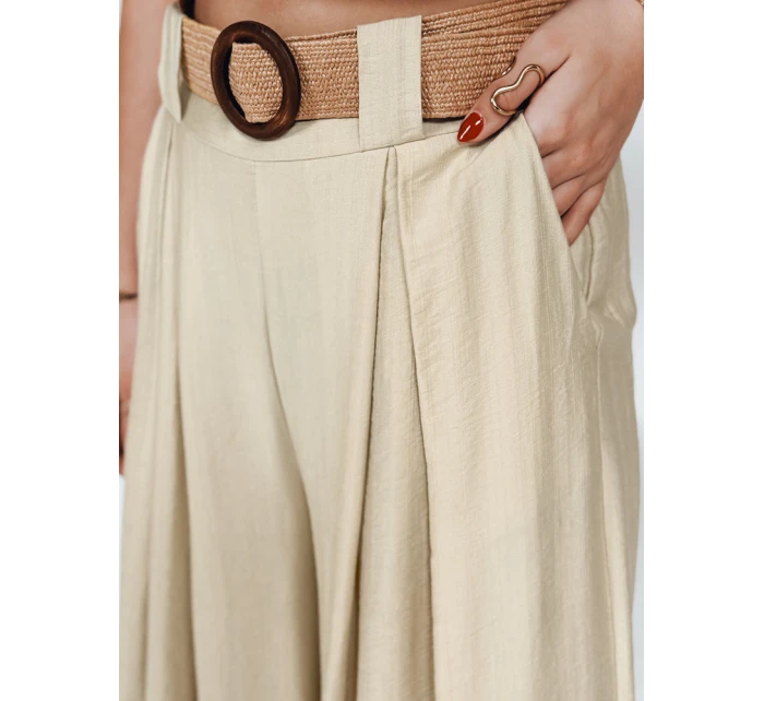 Dámské kalhoty beige model 21989291 - Dstreet Dámské kalhoty beige model 21989291 - Dstreet
