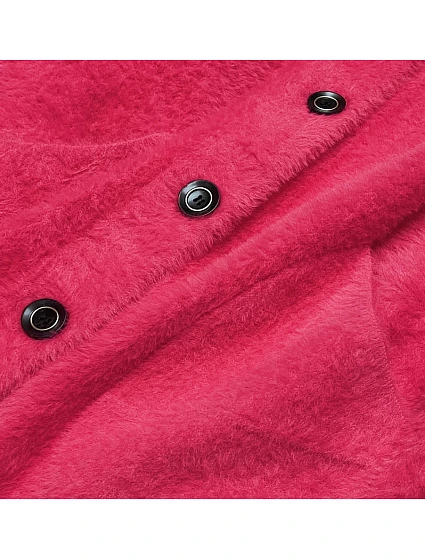 Krátký růžový přehoz přes oblečení typu alpaka na knoflíky model 18035550 - MADE IN ITALY