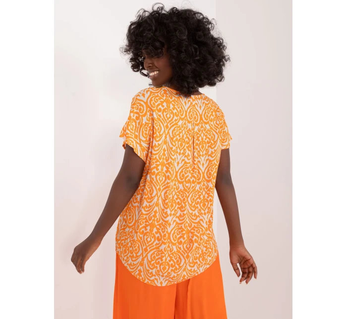 Bluzka model 21156172 pomarańczowy - FPrice Bluzka model 21156172 pomarańczowy - FPrice
