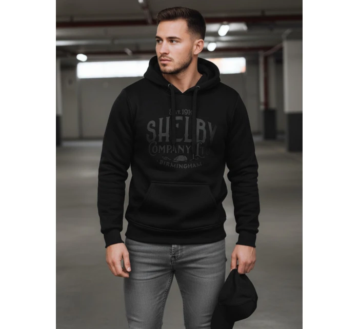 Pánská zateplená mikina s kapucí černá model 21992999 - Dstreet