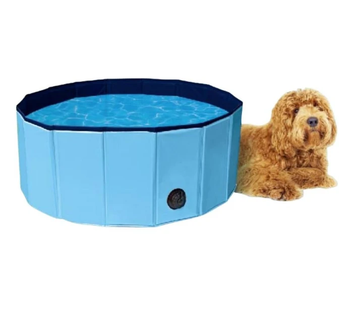 SKLÁDACÍ ZAHRADNÍ BAZÉN PRO PSY 80X30CM MODRÝ MAXXPRO