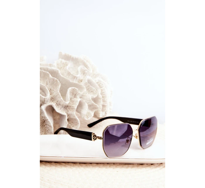 Dámské sluneční brýle s UV400 černo-zlaté