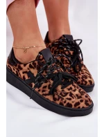 Nízké Sportovní Boty Dámské S Pantherem Hnědé Zelevelis