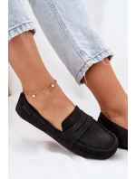 Dámské semišové mokasíny Big Star model 21693785 Černé - Big Star Shoes Dámské semišové mokasíny Big Star model 21693785 Černé - Big Star Shoes