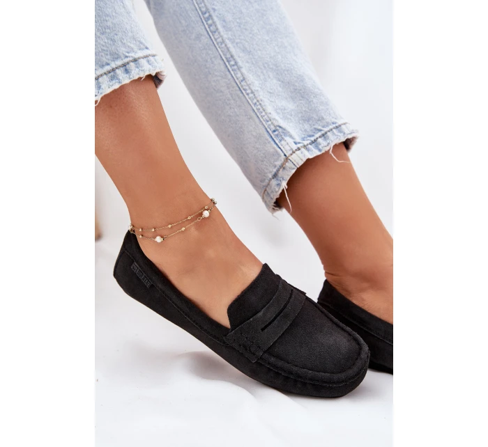 Dámské semišové mokasíny Big Star model 21693785 Černé - Big Star Shoes Dámské semišové mokasíny Big Star model 21693785 Černé - Big Star Shoes