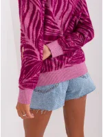 Sweter AT SW model 18895601 fioletowy - FPrice Sweter AT SW model 18895601 fioletowy - FPrice