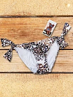 Spodní díl plavek BA907 hnědo-bílý - Selmark