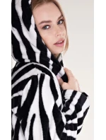 Dámský župan krátký s kapucí Zebra Dámský župan krátký s kapucí Zebra