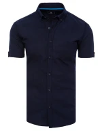 Pánská tmavě modrá košile s krátkým rukávem FashionStreet KX0983