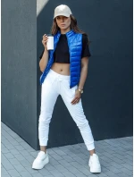 Dámská krátká prošívaná vesta WIANO modrá FashionStreet TY4522