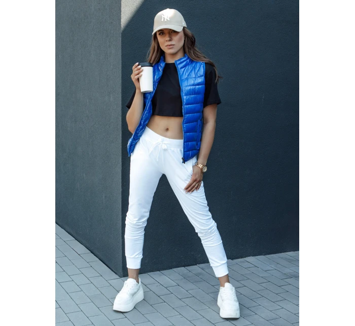 Dámská krátká prošívaná vesta WIANO modrá FashionStreet TY4522