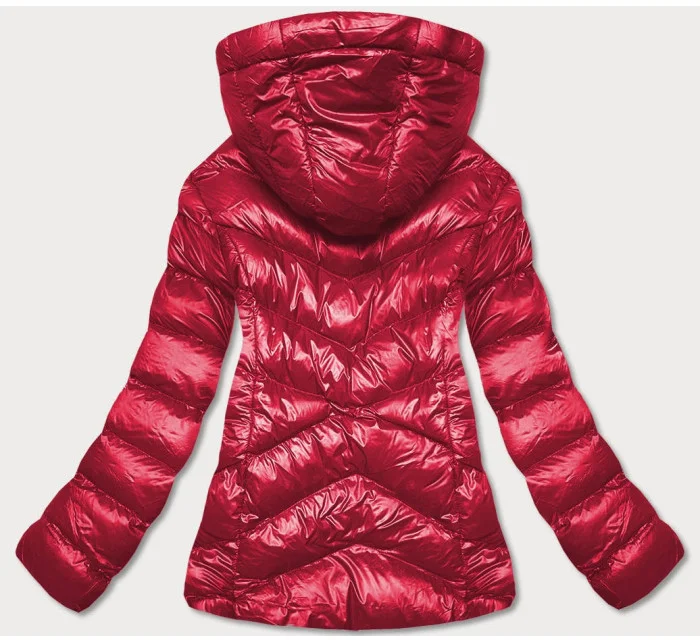 Červená krátká dámská zimní bunda (23066-(270)(1)) Červená krátká dámská zimní bunda (23066-(270)(1))