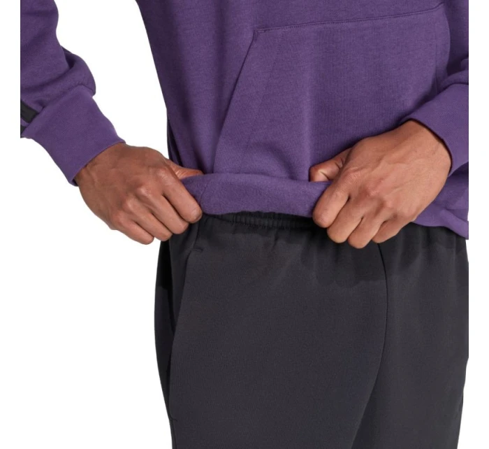 Pánská mikina adidas Essentials 3-Stripes Fleece fialová JX0740 pánská Pánská mikina adidas Essentials 3-Stripes Fleece fialová JX0740 pánská