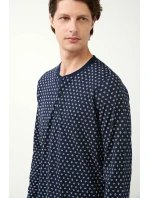 Vamp - Klasické pánské pyžamo s potiskem 21690 - Vamp Vamp - Klasické pánské pyžamo s potiskem 21690 - Vamp