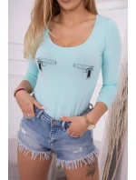 Halenkové body s potiskem pistole mint