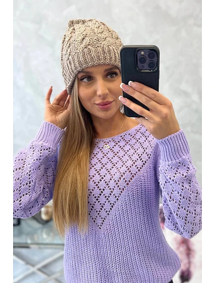 Dámská čepice Kalina model 21798585 tmavě béžová - K-Fashion