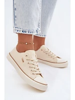 Dámské nízké tenisky Big Star model 22069453 Béžové - Big Star Shoes Dámské nízké tenisky Big Star model 22069453 Béžové - Big Star Shoes