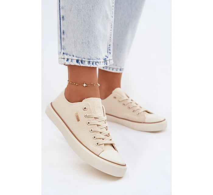 Dámské nízké tenisky Big Star model 22069453 Béžové - Big Star Shoes Dámské nízké tenisky Big Star model 22069453 Béžové - Big Star Shoes